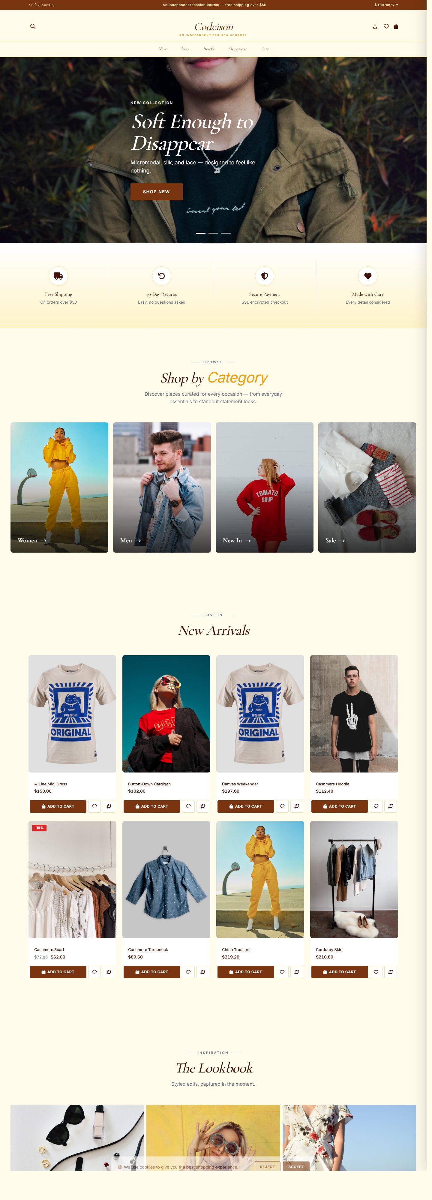 Sell Lingerie Online: Lingerie Soft OpenCart 4 Theme (Editorial Layout)