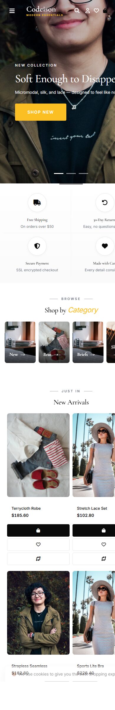 Modern-First OpenCart Theme for Lingerie Brands - Lingerie Soft screenshot 6