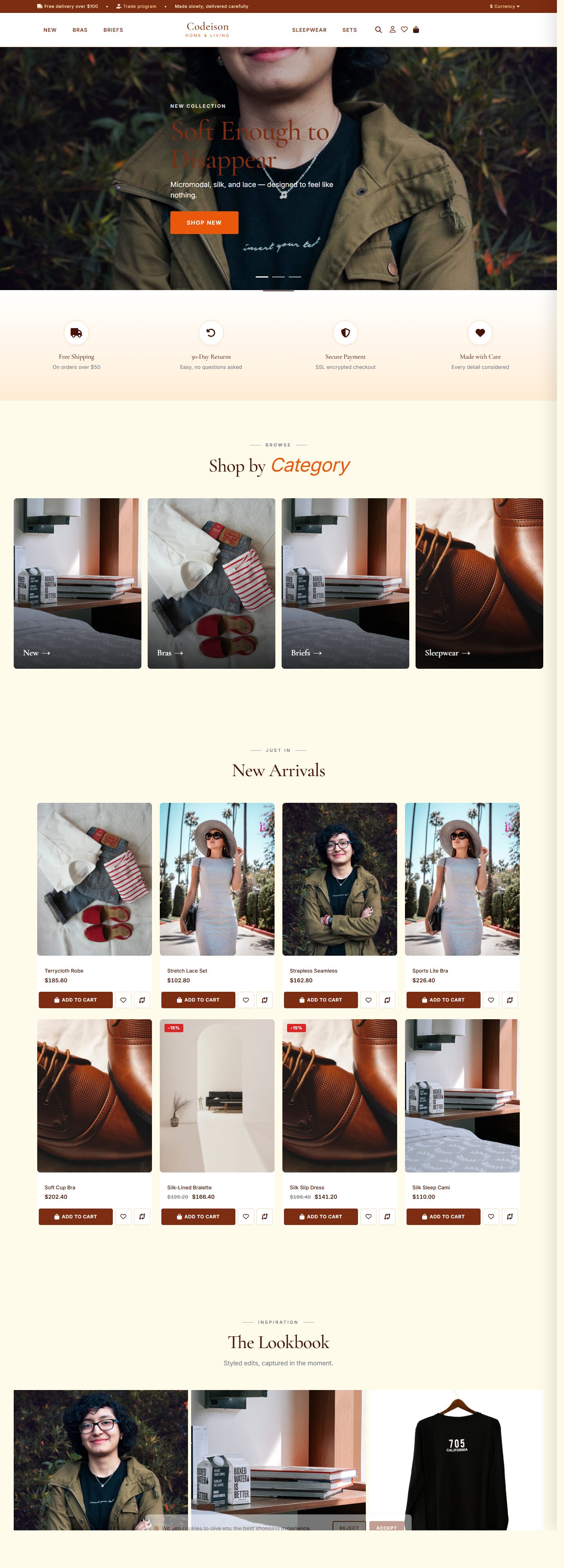 Conversion-Ready Lingerie Theme - Lingerie Soft Warm Edition