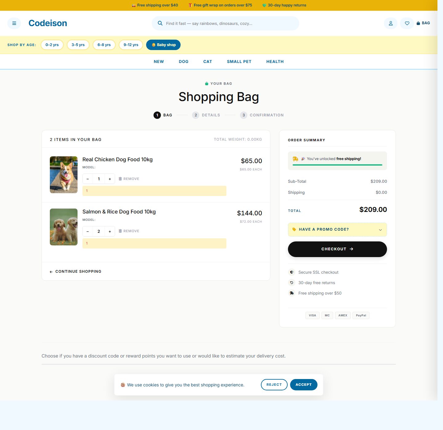 OpenCart 4 Pet Template - Pet Supply with Bright Header screenshot 4