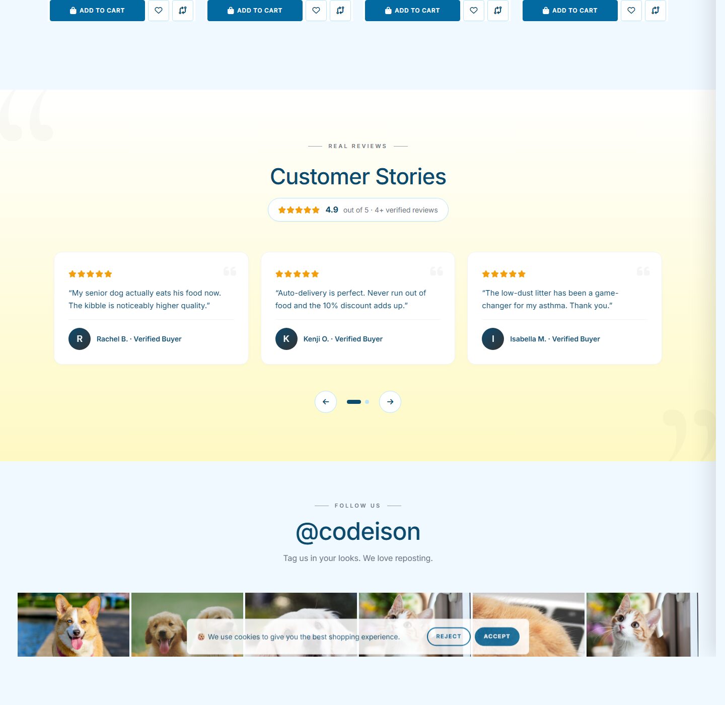 OpenCart 4 Pet Template - Pet Supply with Bright Header screenshot 5
