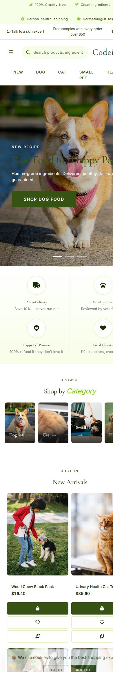 Clean Pet Theme for OpenCart 4 - Pet Supply Edition screenshot 6