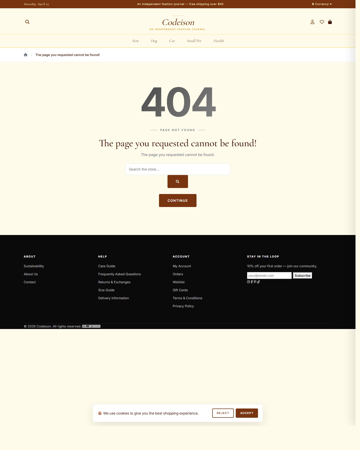 OpenCart 4 Theme for Pet: Pet Supply Pack, Editorial Header screenshot 2