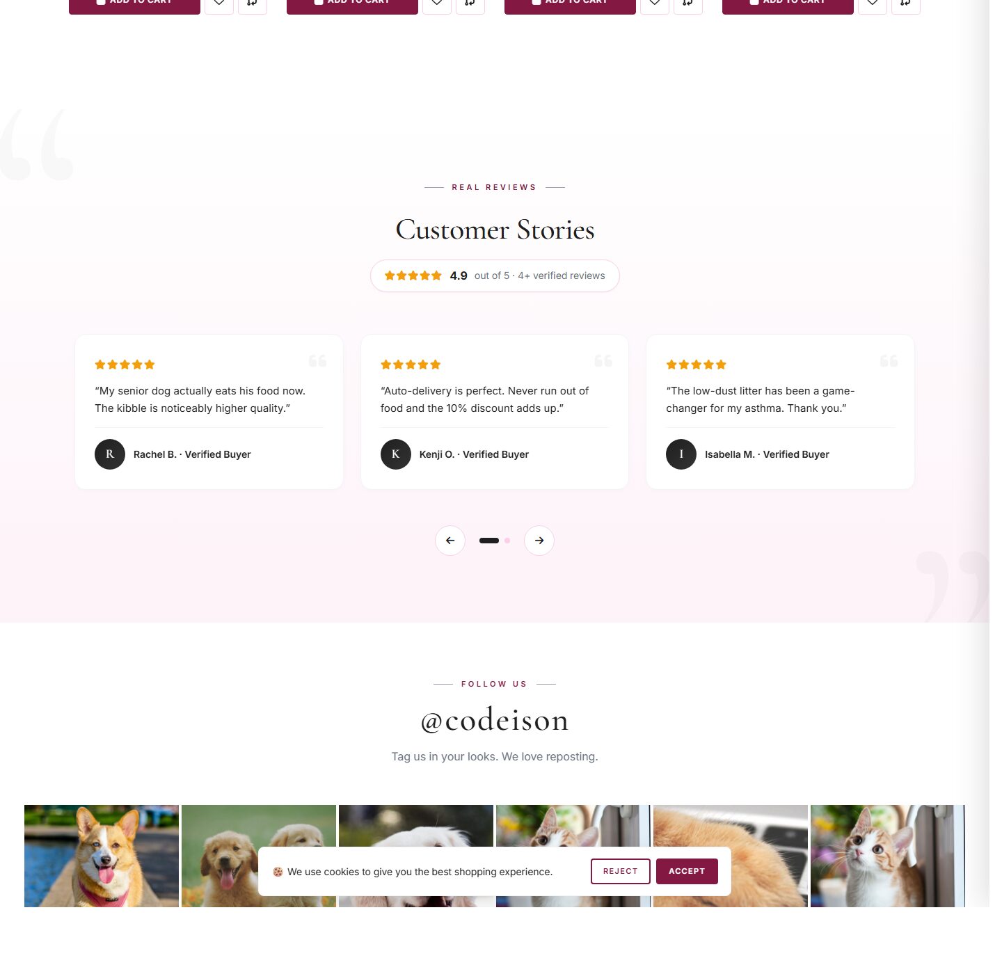 Mobile-First Pet OpenCart Theme - Pet Supply/Luxe screenshot 5