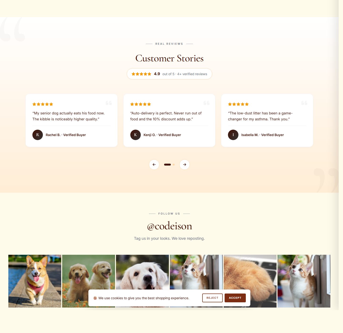 Premium Pet Theme for OpenCart 4.1 | Pet Supply Warm screenshot 5