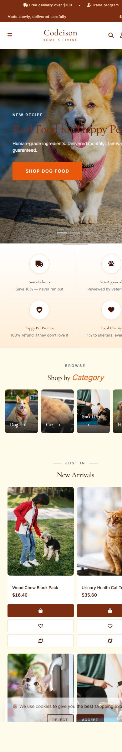 Premium Pet Theme for OpenCart 4.1 | Pet Supply Warm screenshot 6