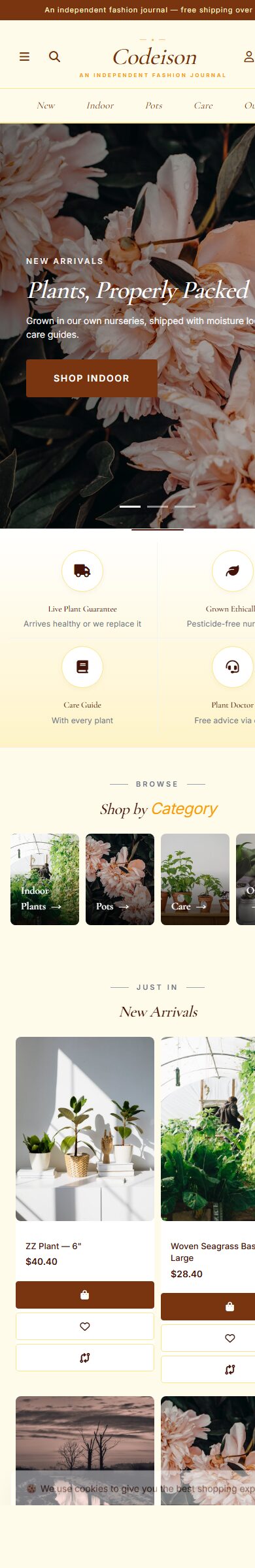 Editorial Garden Theme for OpenCart 4 - Plants Green Edition screenshot 6