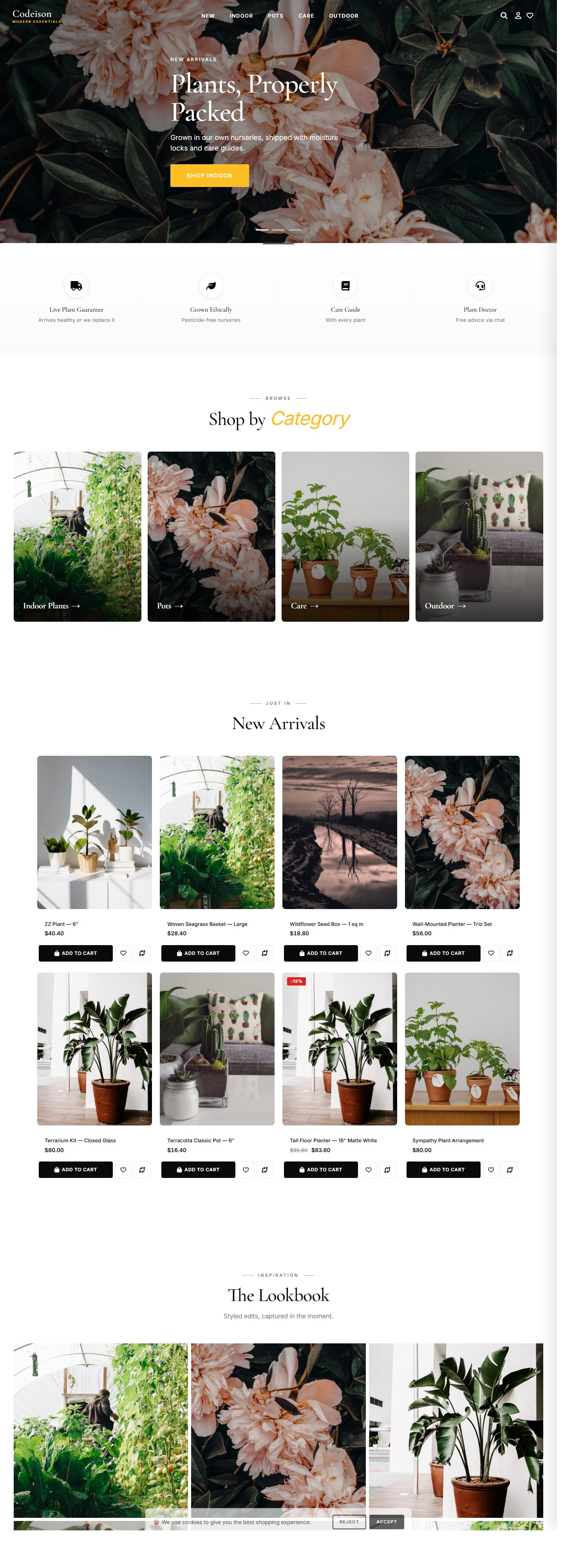 Premium Garden Theme for OpenCart 4.1 | Plants Green Modern
