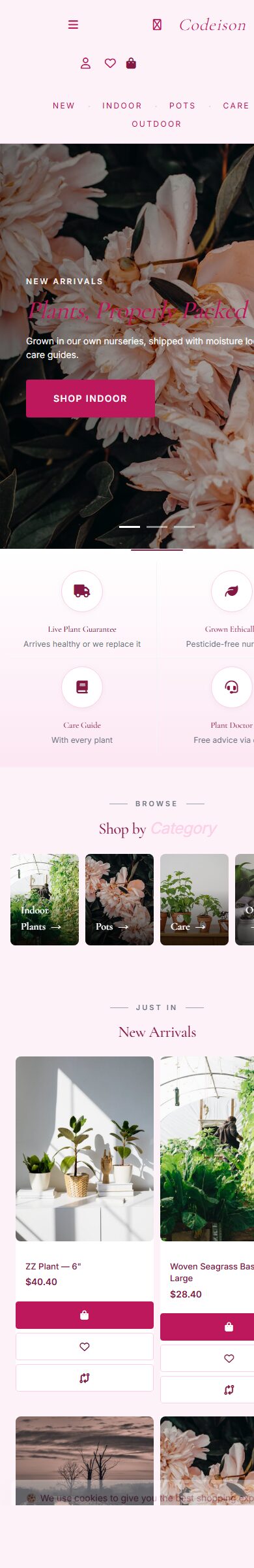Garden Storefront Theme - Plants Green/Soft for OpenCart 4 screenshot 6