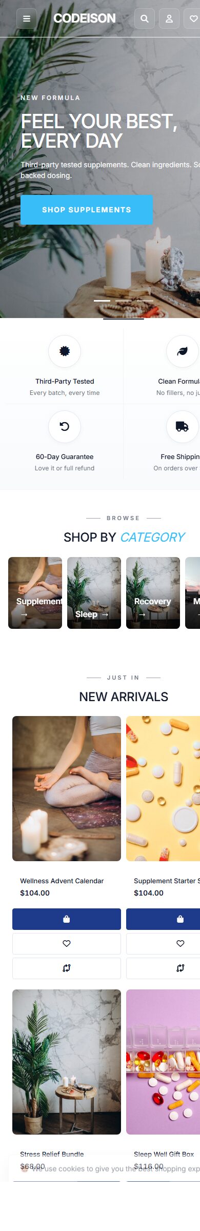 Mobile-First Wellness OpenCart Theme - Wellness Minimal/Bold screenshot 6