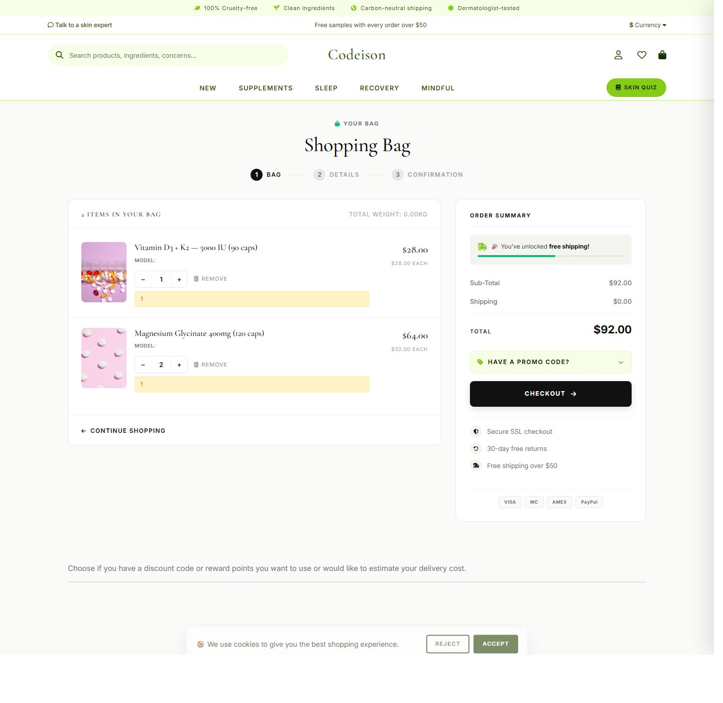 OpenCart 4 Theme for Wellness: Wellness Minimal Pack, Clean Header screenshot 4