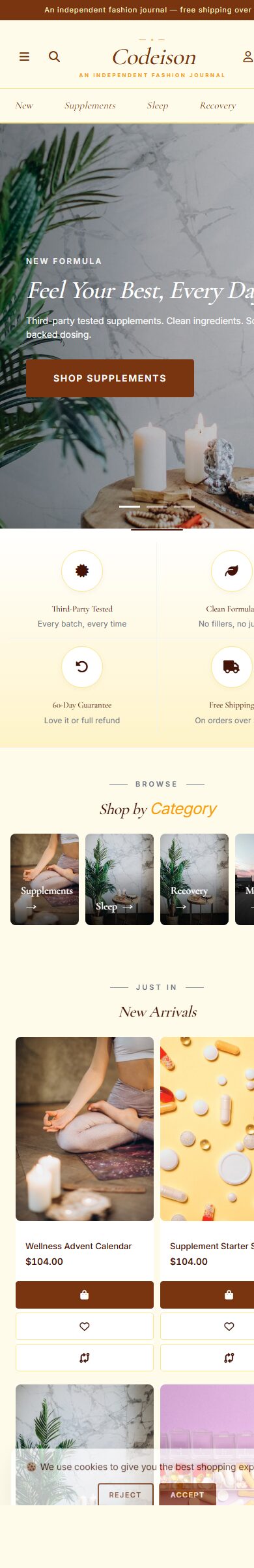 Sell Wellness Online: Wellness Minimal OpenCart 4 Theme (Editorial Layout) screenshot 6