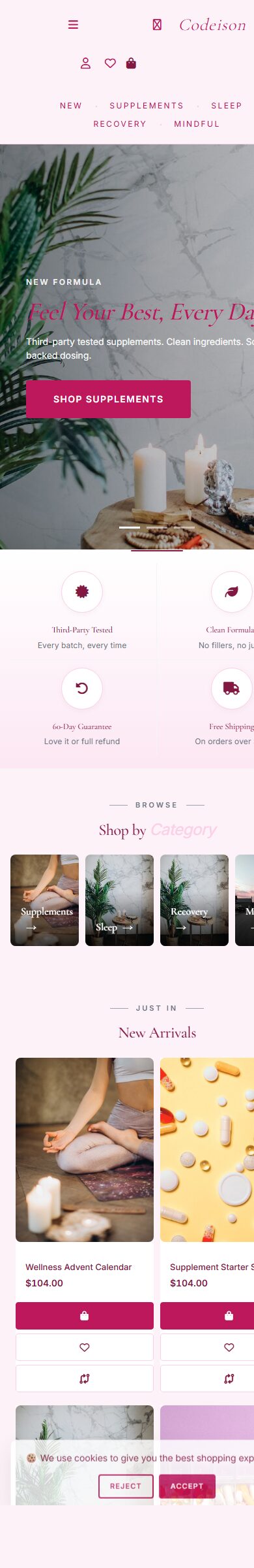 Wellness Boutique OpenCart Theme | Wellness Minimal Soft Design screenshot 6